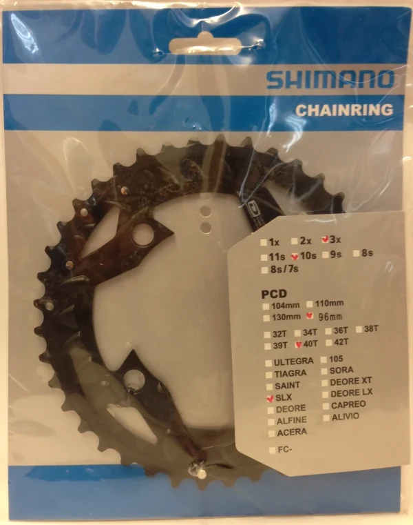 Shimano SLX FC-M672 40 Zähne 3×10 Kettenblatt 1