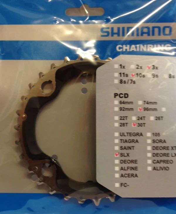 Shimano SLX FC-M672 30 Zähne 3×10 Kettenblatt 1