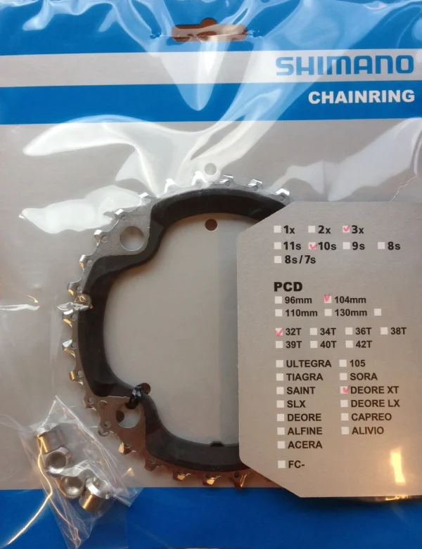 Shimano XT FC-M780/M770 32 Zähne 3×10 Kettenblatt 1