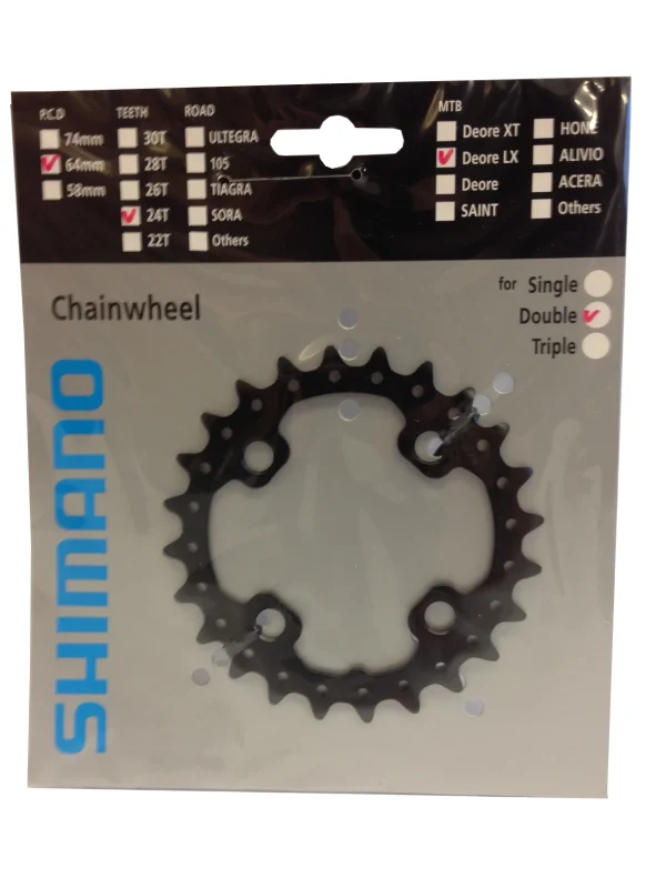 Shimano SLX FC-M675 24 Zähne 2×10 Kettenblatt 1