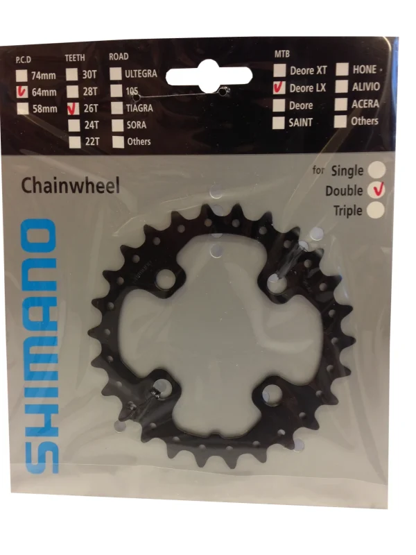 Shimano SLX FC-M675 26 Zähne 2×10 Kettenblatt 1