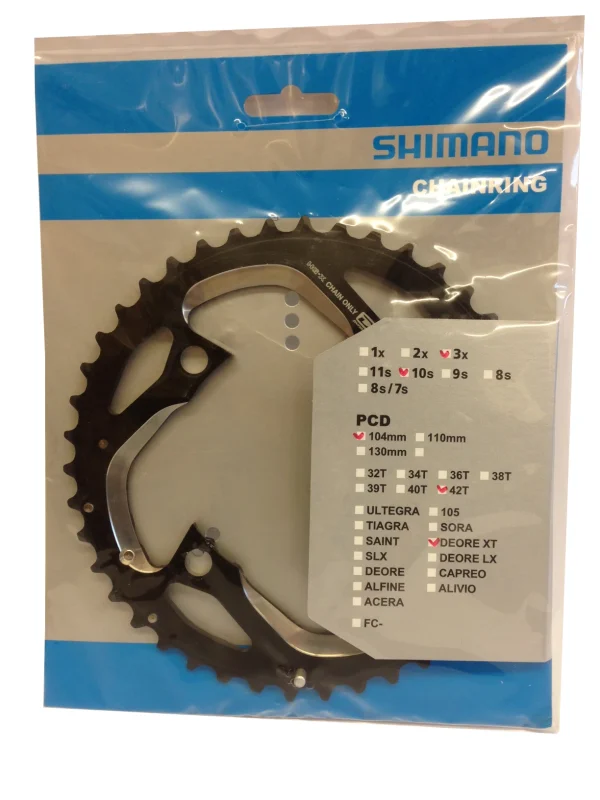 Shimano XT FC-M780 42 Zähne 3×10 Kettenblatt 1