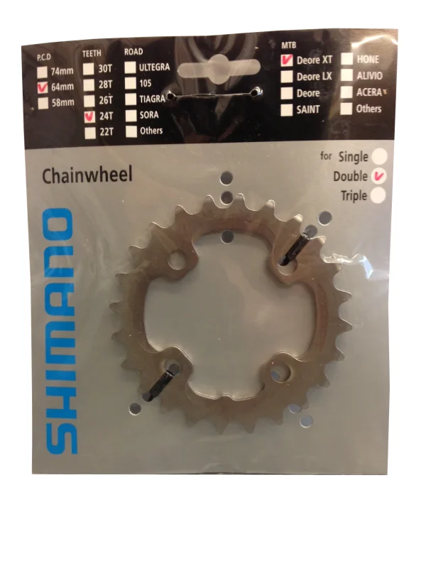 Shimano XT FC-M785 24 Zähne 2×10 Kettenblatt 1